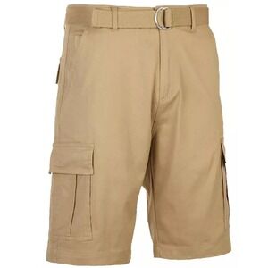 Blu Rock Men's Khaki Flex Stretch Cargo Shorts – Size 34 (NWT)